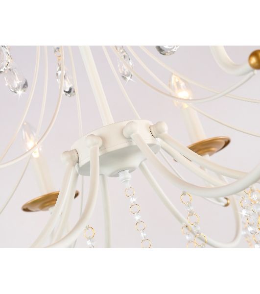 Светильник Ambrella light TR4917/8 WH/GD белый/золото E14/8 max 40W D740*930