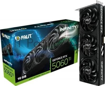 Видеокарта Palit RTX 5060Ti INFINITY 3 RTX 5060TI 16Gb 128bit GDDR7 PCI-E 5.0 2407/28000 HDMIx1 DPx3 HDCP Ret