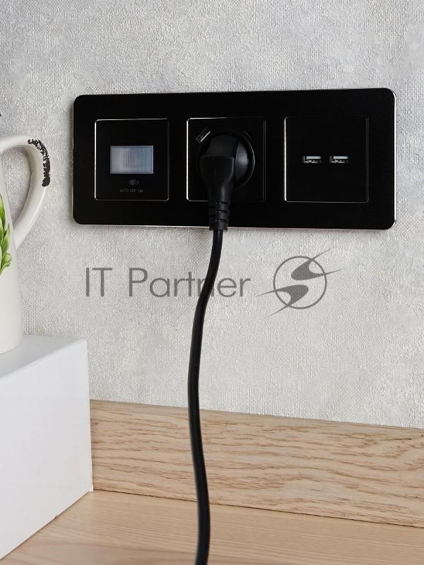 Рамка 3-м РУ-3-1-Бр RE IEK BRITE DECOR Черный металл. скругл.угол