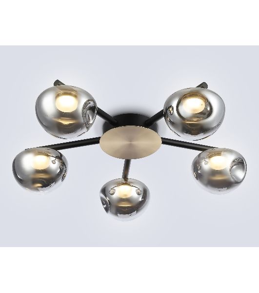 Светильник Ambrella light LH12009/5 BK/GD/SM черный/золото/дымчатый 30W 3000K D790*180