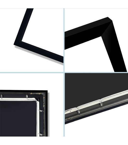 Экран для проектора S'OK SCFRV-266x150 120" 16:9 на бархатной раме, PS White, черная рама