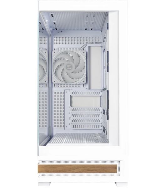 Компьютерный корпус ZALMAN P40 NAMU, ATX, белый, WINDOW, WOODEN ELEMENTS, 2xCombo(2.5” or 3.5”), 1xUSB TYPE-C, 2xUSB 3.0, SIDE 3x120мм ARGB, REAR 1x120мм ARGB