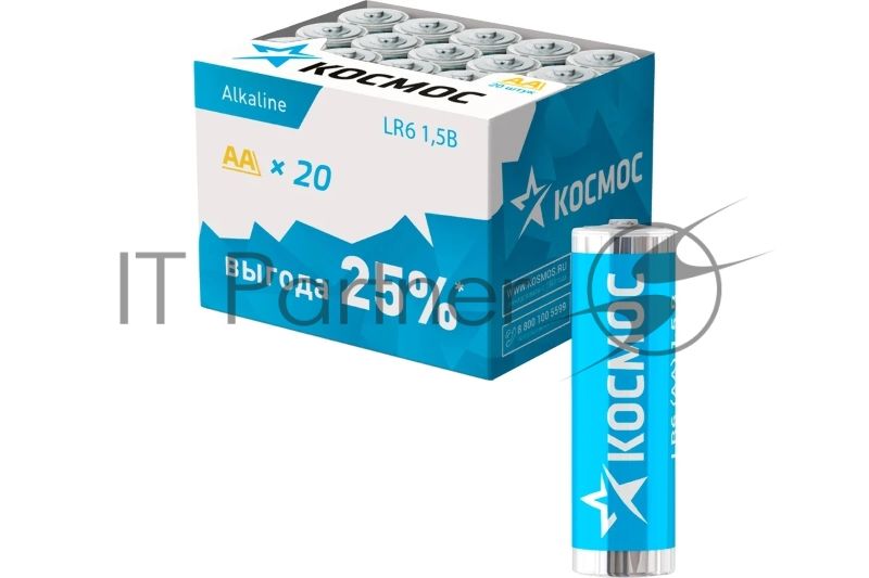 Элемент питания Космос LR6 (AA) 1.5V Alkaline 20BOX