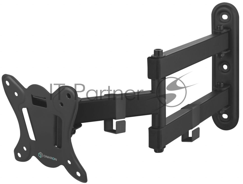 Кронштейн для телевизора ONKRON R4 10"-32" наклонно-поворотный, черный