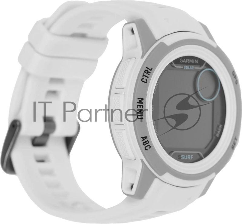 Смарт-часы Garmin Instinct 2s Solar 40мм 1.2" AMOLED корп.черный/белый рем.белый (010-02564-03)