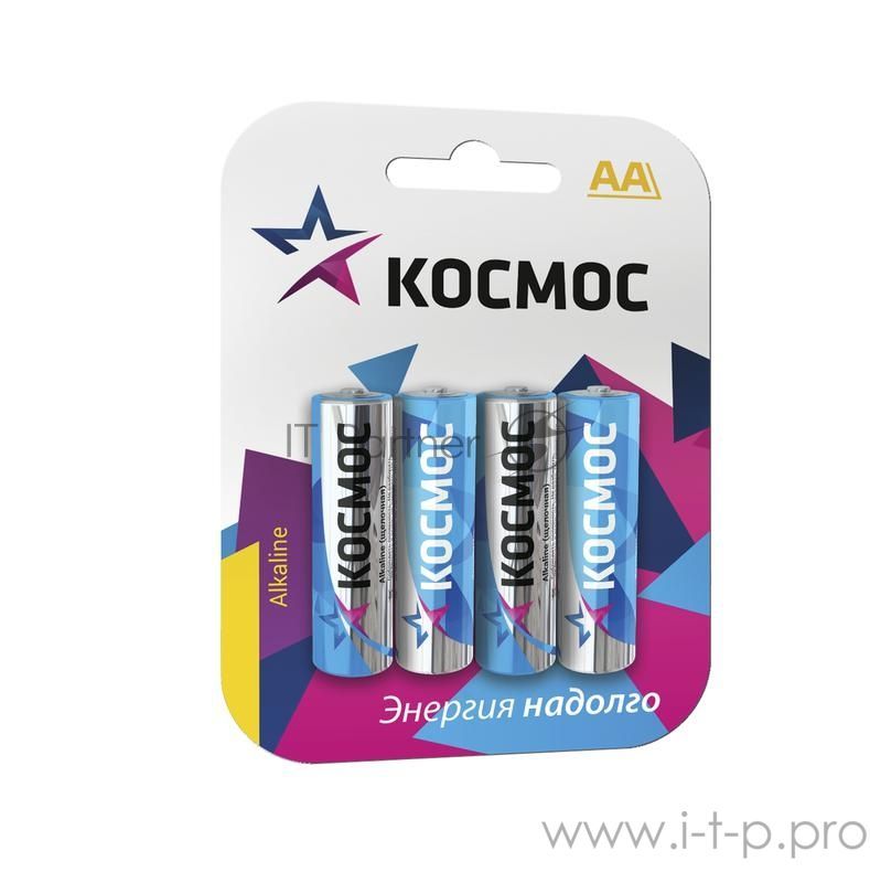 Элемент питания Космос алкалиновый LR LR6 BP-4 (блист.4шт)