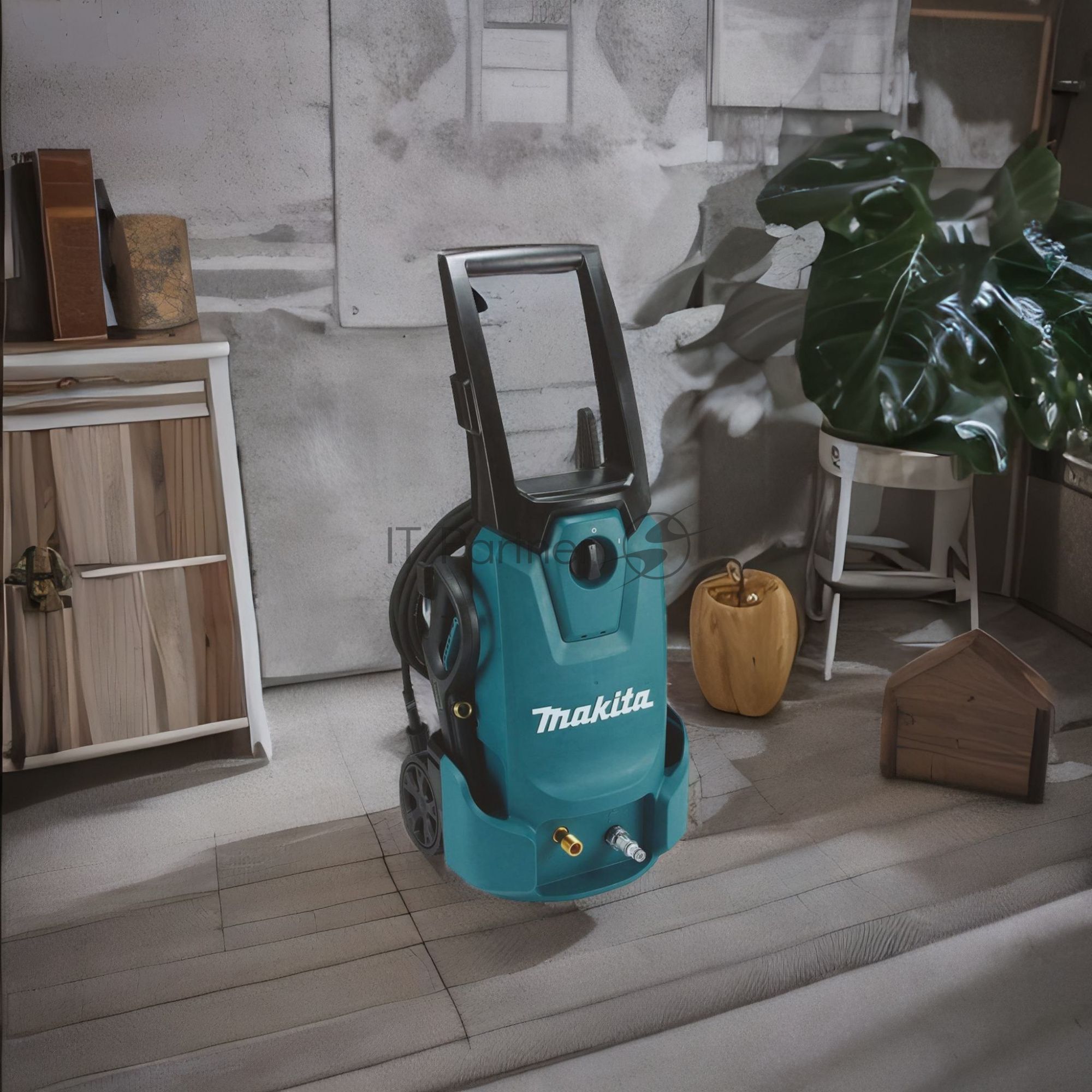 Мойка высокого давления Makita HW1200 1800Вт;100бар;420л/ч;шланг-10м;вес 11 кг