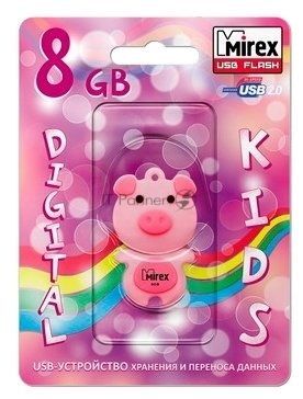 Флэш Диск 8GB Mirex Pig, USB 2.0, Розовый