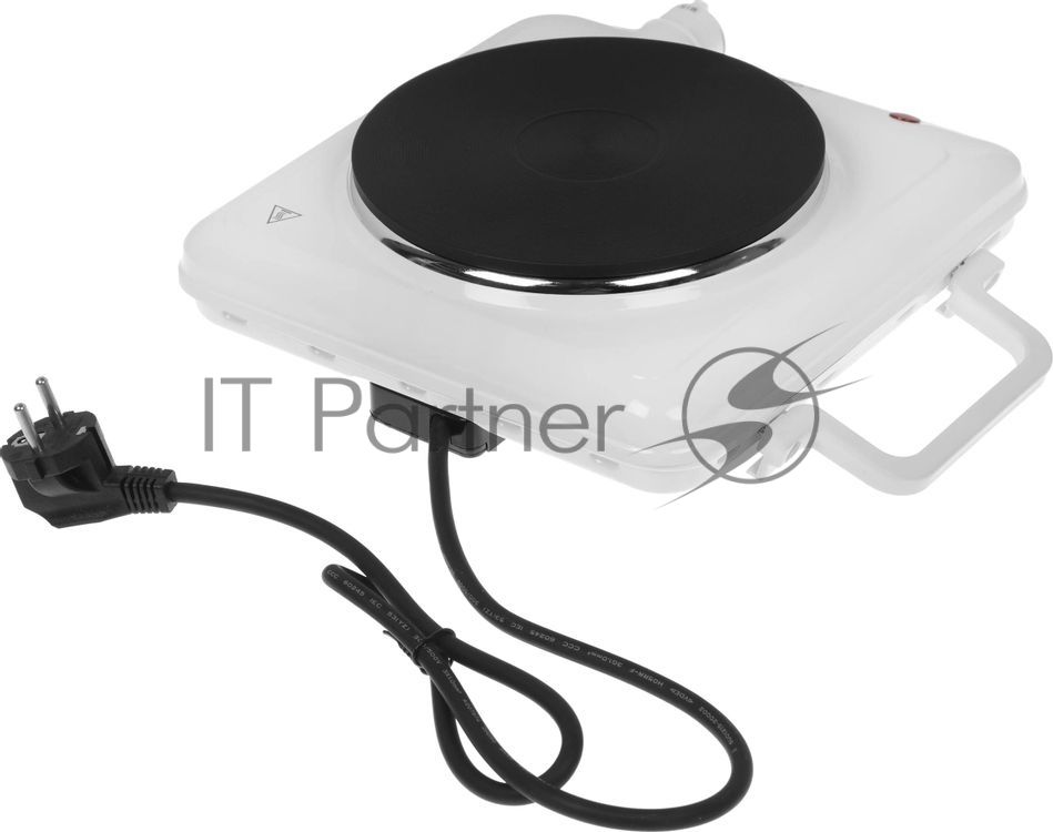 Плита настольная электрическая Clatronic EKP 3582 белый, 1.5 кВт, ТЭН, конфорки - 1, эмаль, поворотные переключатели