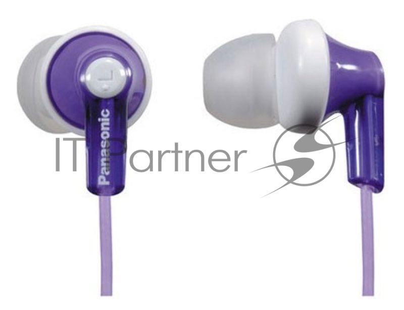 Наушники вкладыши Panasonic RP-HJE118GUV 1.1м белый/фиолетовый проводные (в ушной раковине)