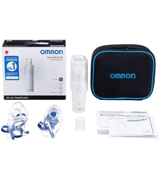 Ингалятор Omron U100 NE-U100-E ультразвуковой стационарный белый/серый