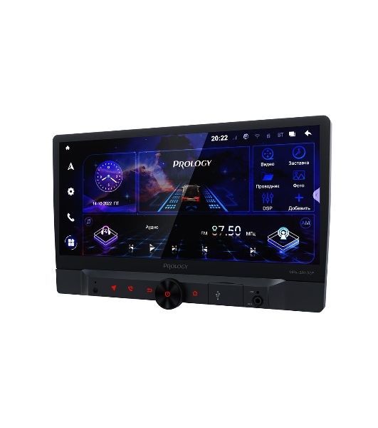 Автомагнитола Prology MPA-320 DSP, 2 DIN, 10", Android 10, Bluetooth, USB Type-A, AUX, GPS, 4G, пульт ДУ
