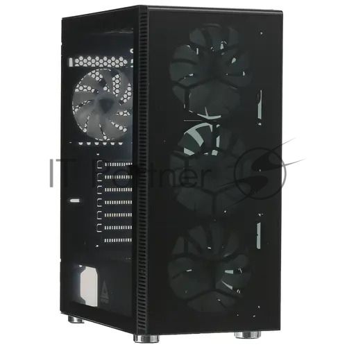 Компьютерный корпус Montech X3 GLASS, без БП, ATX 6x120мм 2xUSB 3.0 1xUSB3.1 audio bott PSU, черный