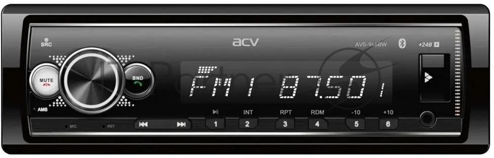 Автомагнитола ACV AVS-946BW, 1 DIN, Bluetooth, USB Type-A, AUX