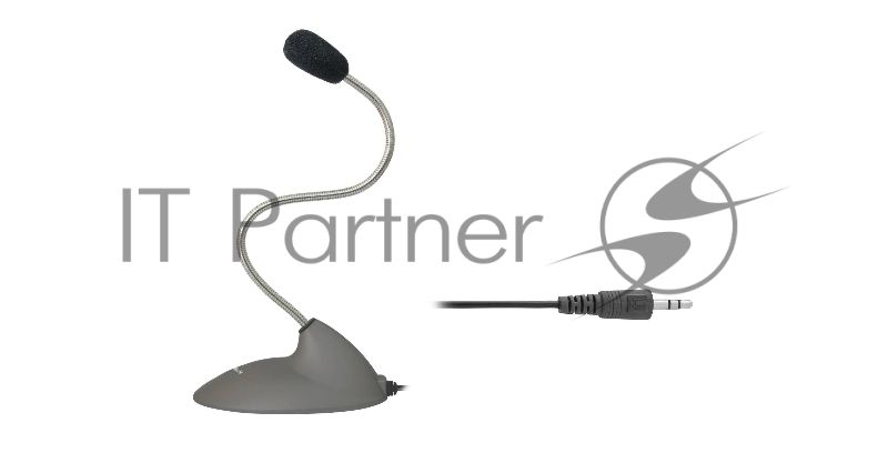 Микрофон компьютерный Defender MIC-111, серый, кабель 1,5 м