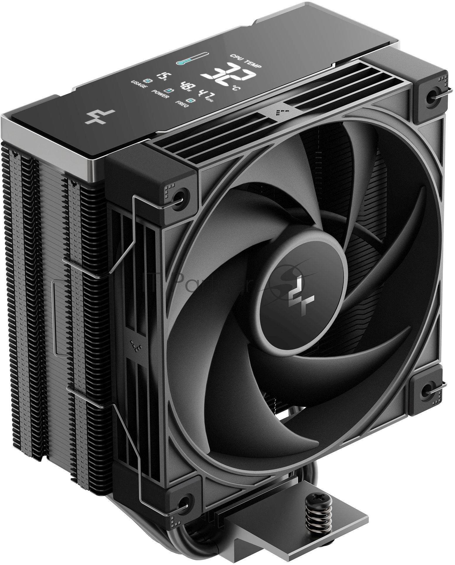 Кулер для процессора DEEPCOOL AK400 G2 DIGITAL NYX LGA1851/1700/1200/115X/AM5/AM4 (12шт/кор, TDP 220W, PWM, Fan 120mm, 4 тепл. трубки, черный) RET
