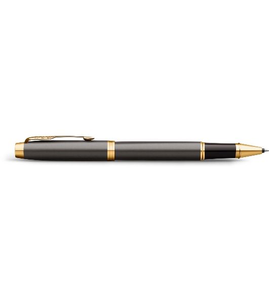 Ручка роллер Parker IM Premium Grey Core GT (2213778), F, черные чернила, подарочная коробка