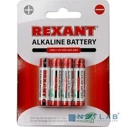 Батарейка REXANT (30-1012) AAA/LR03 (4 шт. в уп-ке)