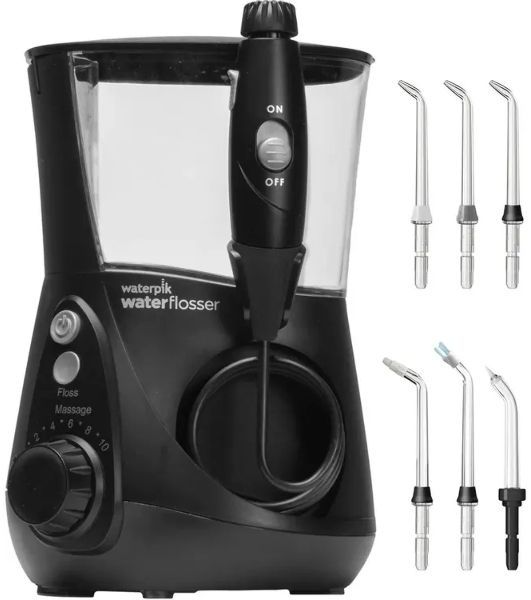 Ирригатор Waterpik WP-662 черный, от сети, 650 мл, 10 режимов
