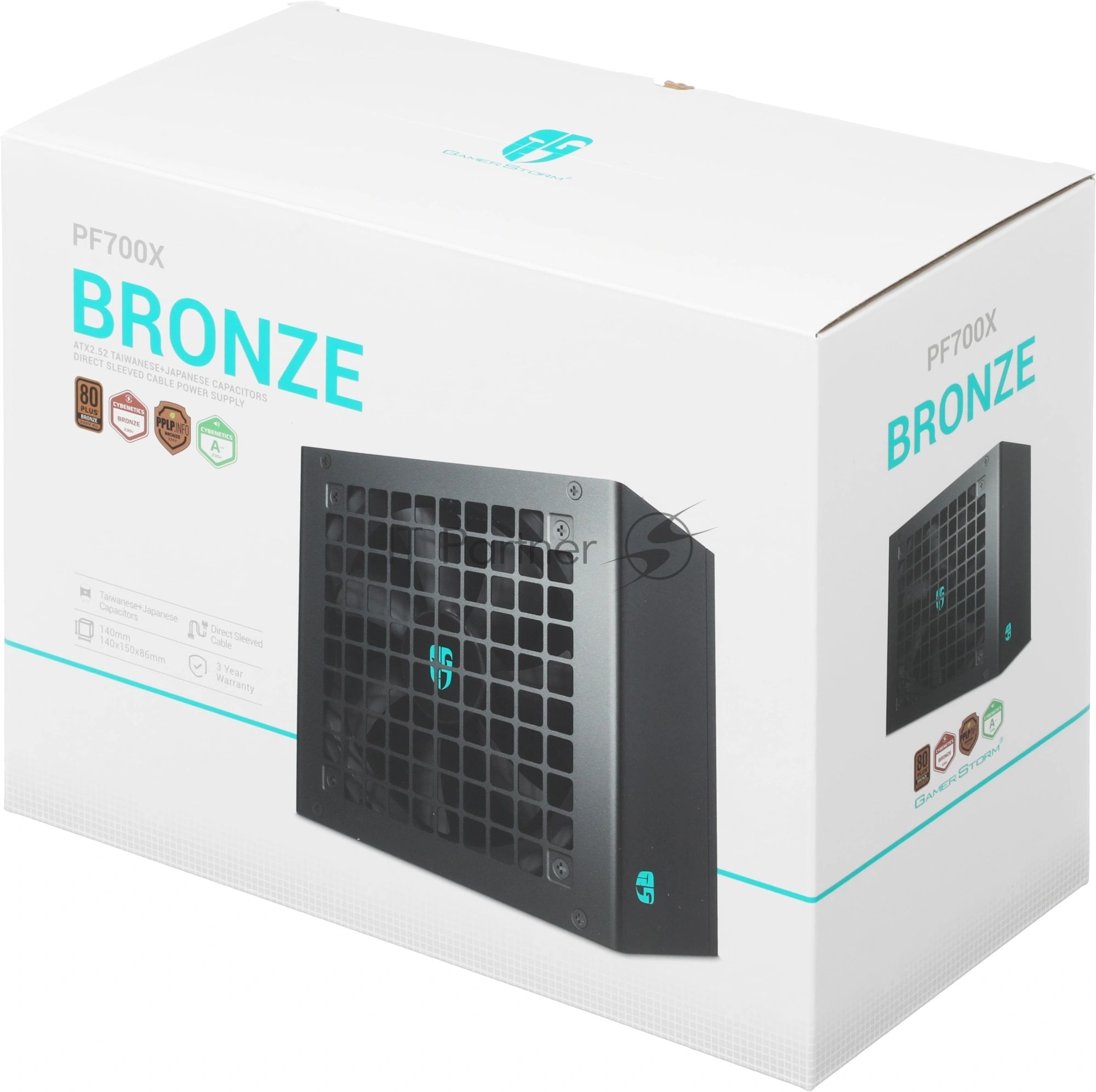 Блок питания Deepcool/GamerStorm PF700X, 700Вт, 80+ Bronze, 120мм, немодульный, черный