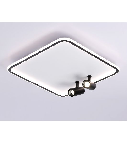 Светильник Ambrella light FL5115/1+2 WH/BK белый/черный 97W 3000K-6400K 480*480*130 (ПДУ ИК)