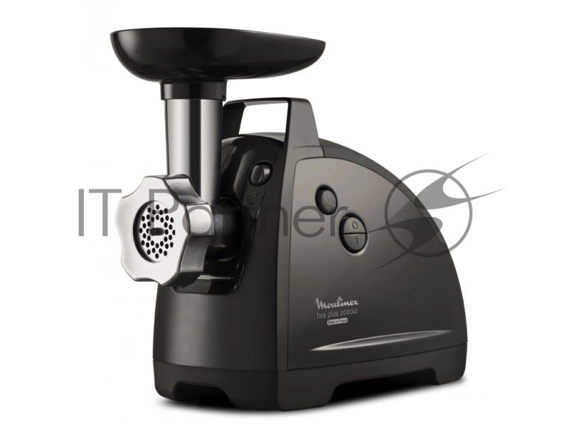 Мясорубка электрическая Moulinex ME684832 черный, 2000 Вт, 3.5 кг/мин, реверс, защита от перегрузки, насадки - 10