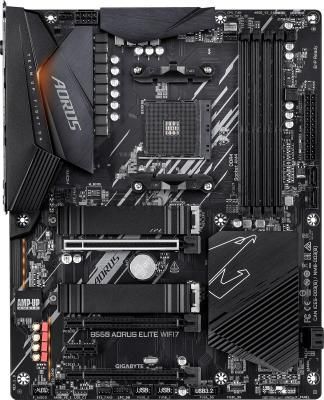 Материнская плата Gigabyte B550 AORUS ELITE WIFI7, AM4, AMD B550, 4xDDR4, 4xSATA 6Gb/s, 2xM.2, 1xPCIe 4.0 x16, 2xPCIe 3.0 x16, 1xPCIe 3.0 x1, 1xHDMI, 1xDisplayPort, 1x2.5GbE LAN, 2xUSB 3.2 Gen 2 Type-A, 3xUSB 3.2 Gen 1, 2xUSB 2.0, 5x3.5 мм, 7.1, ATX