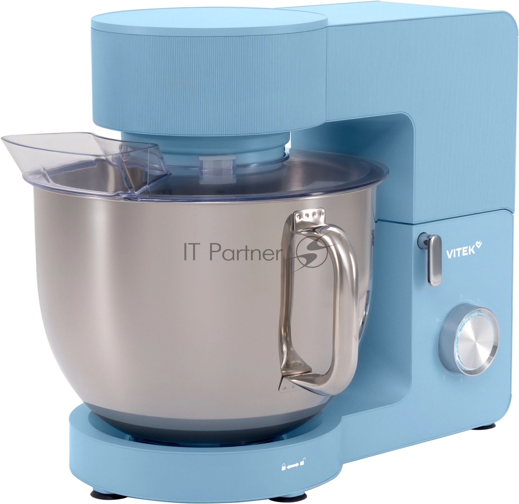 Миксер Vitek VT-PM0555 голубой, стационарный, 2200 Вт, 7.8 л, 6 скоростей