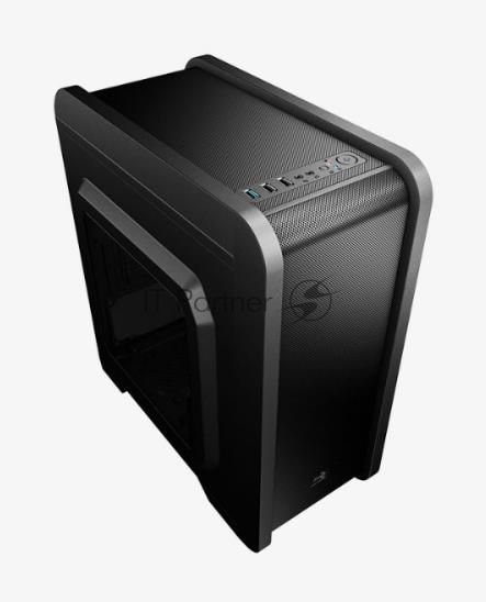 Компьютерный корпус Aerocool Qs-240 черный без БП mATX 4x120mm 2xUSB2.0 1xUSB3.0 audio bott PSU
