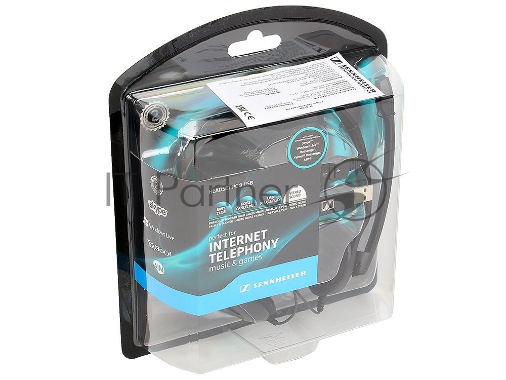 Гарнитура EPOS PC 8 чёрный, проводная, USB, подвижный микрофон, выключение микрофона