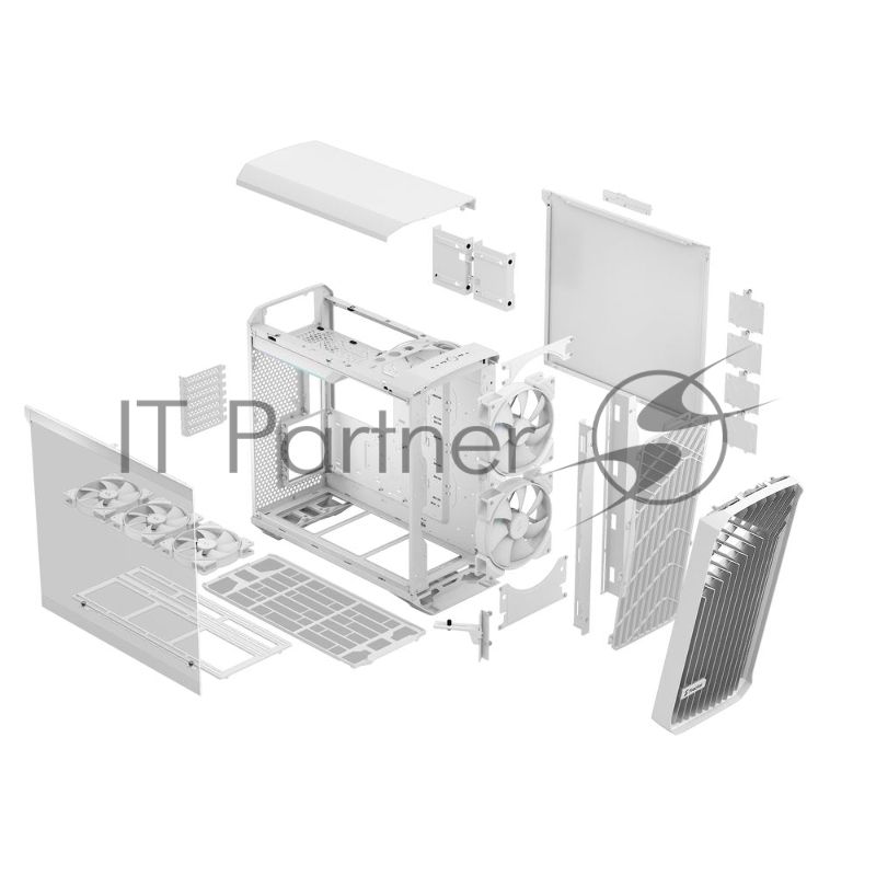 Компьютерный корпус без блока питания Fractal Design Torrent RGb TG Clear Tint, Full-Tower, 2x180мм + 3x140мм RGb, 2xUSB-A 3.2 + 1xUSB 3.2 Type-C E-ATX, SSI-CEB, SSI-EEB, ATX, mATX, mITX белый