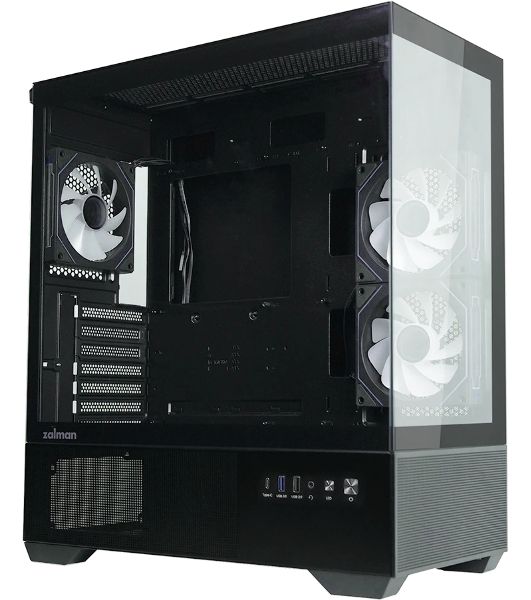 Компьютерный корпус ZALMAN CHRONIX V2, ATX, BLACK, WINDOW, 1xCombo (3.5’’ or 2.5’’), 1x3.5’’HDD, 2x2.5’’SSD, 1xUSB2.0, 1xUSB3.0, 1xUSB Type-C, SIDE 2x120мм ARGB, REAR 1x120мм ARGB