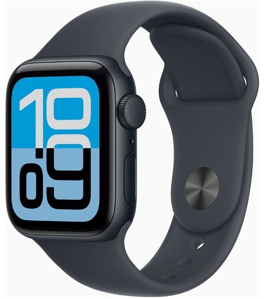 Умные часы Apple Watch SE 3 2025 A3324, 1.57" OLED, Wi‑Fi, Bluetooth 5.3, защита от воды, черный