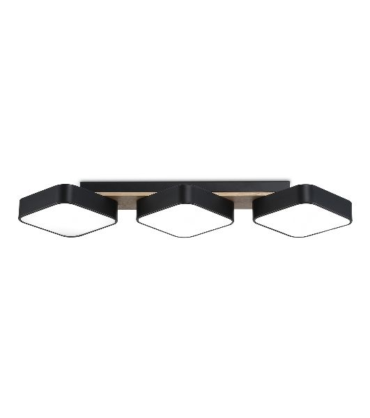 Светильник Ambrella light FL4878/3 BK/WD черный/дерево 54W 3000-6000K 680*200*70 (без ПДУ)