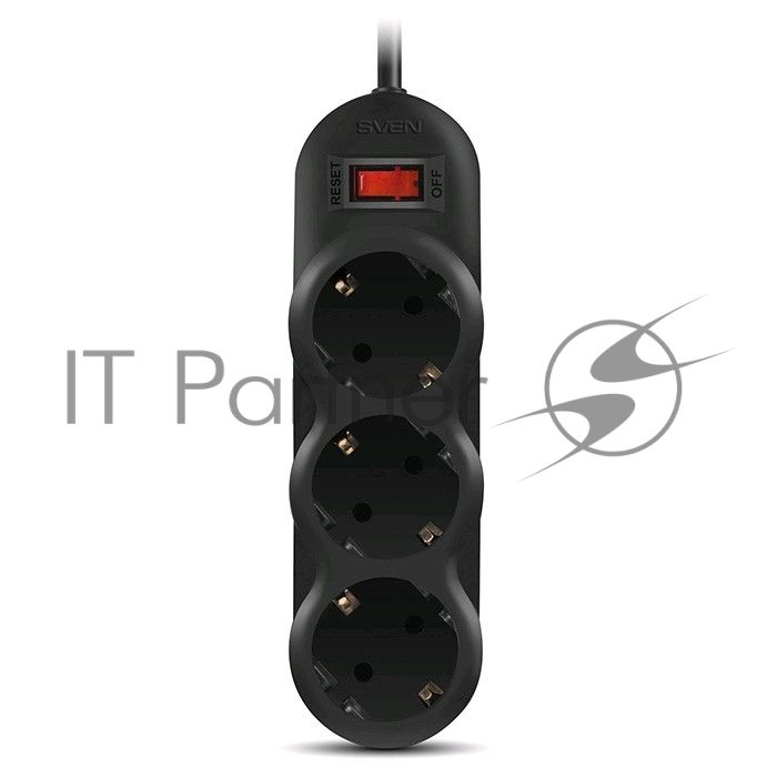 Сетевой фильтр  Sven SF-03L 3 м (3 розеток) черный