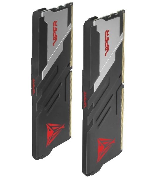 Оперативная память Patriot Memory Viper Venom, DDR5, 48Gb (2x24GB), 6000 MHz, CL30, DIMM, с радиатором, черный