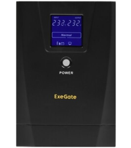 Источник бесперебойного питания Pure Sine Wave ExeGate SinePower UHB-5000.LCD.AVR.6C13.RJ.USB.3U (5000VA/4000W, LCD, AVR, 6*C13, RJ45/11, USB, возможность подключения до десяти внешних батарейных блоков 48В (поставляются отдельно), Rackmount 3U/Tower, мет