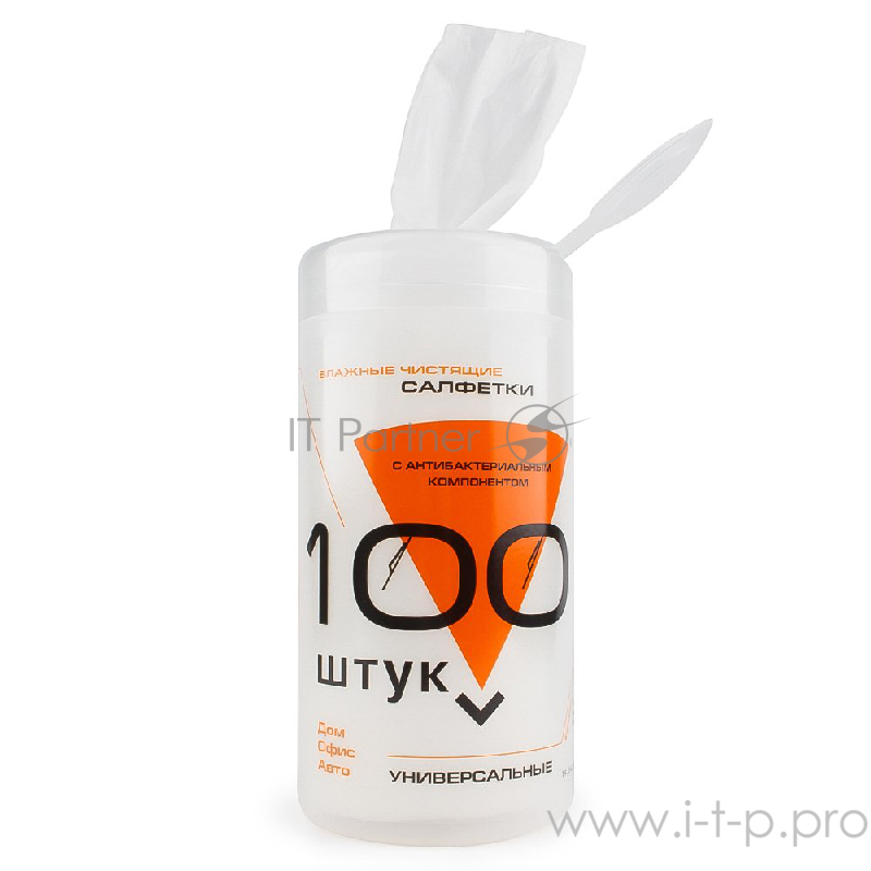 Чистящие средства Konoos KBU-100 Салфетки для комп. техники в банке, 100 шт.