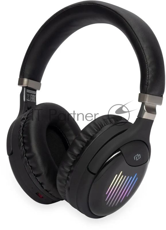 Беспроводные/проводные наушники Digma BT-16 черный, накладные, Bluetooth + проводной, складная конструкция, до 10 ч