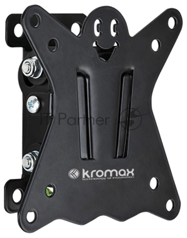 Кронштейн Kromax CASPER-101 черный, для LED/LCD ТВ 10"-26", 1 ст свободы, наклон +5°-15°, от стены 50 мм, max VESA 100x100 мм, max 15 кг