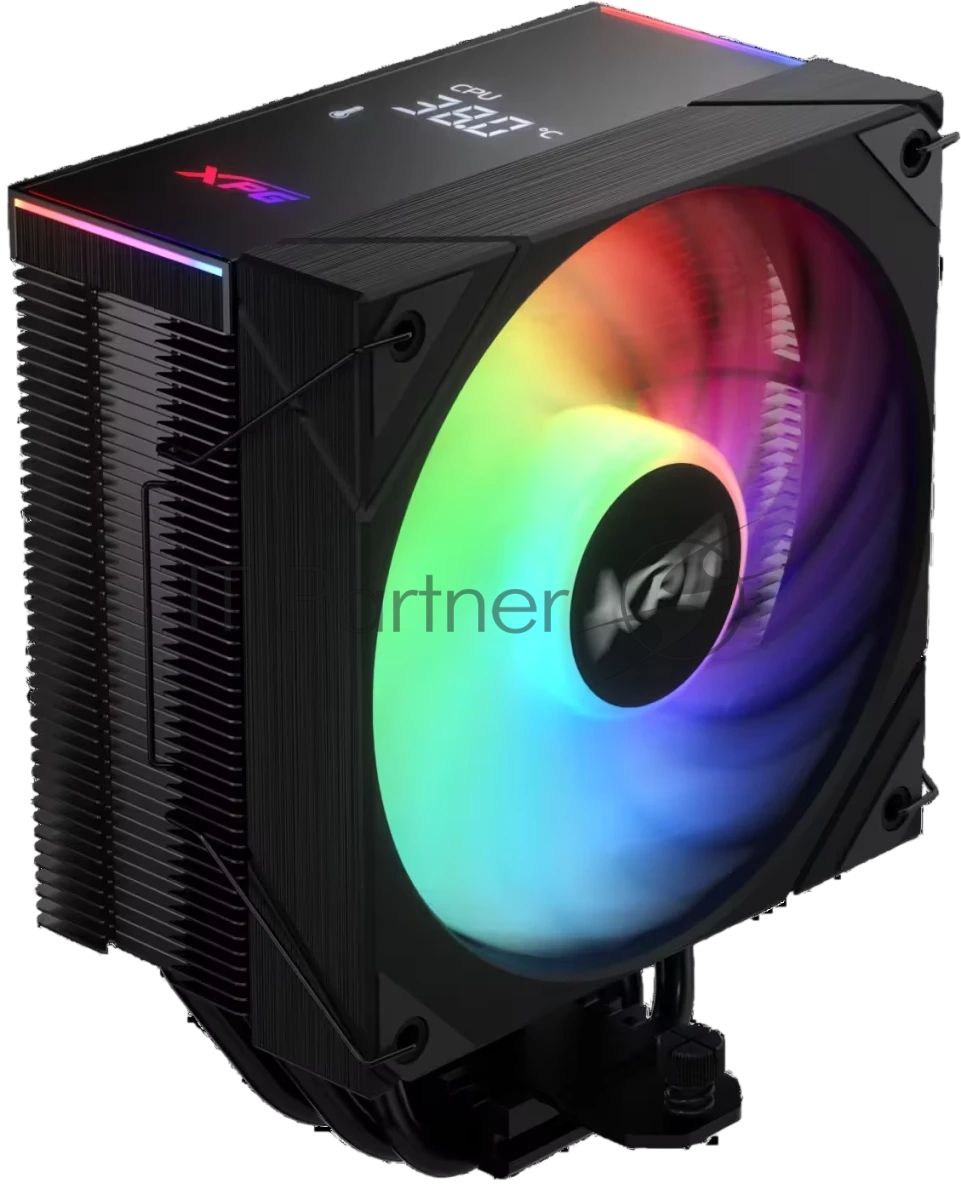 Кулер для процессора ADATA XPG MAESTRO PLUS 42SA черный, 120 мм, алюминий/медь, 800-1800 об/мин, 21.19 дБ, 4 pin PWM, ARGB, 220 Вт, высота 156 мм, ЖК-дисплей