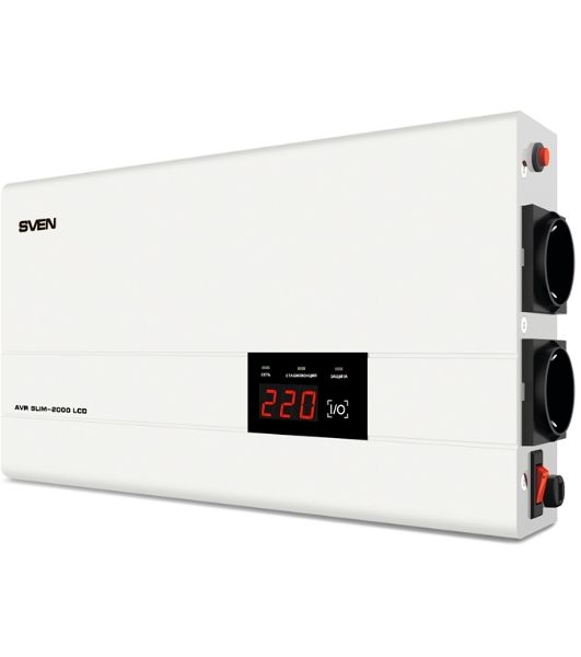 Сетевые фильтры SVEN Стабилизатор напряжения AVR SLIM-2000 LCD
