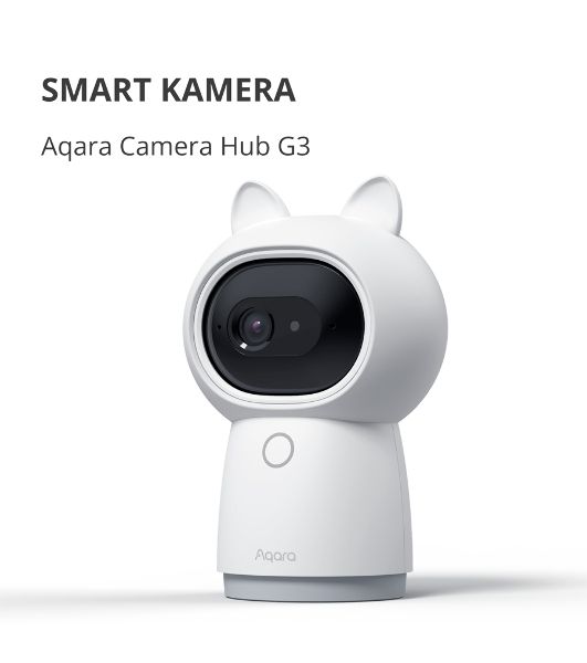 Камера AQARA Camera Hub G3/Камера+ управления/Управление жестами/Камера 360/2K 2304х1296p/Протокол связи:Zigbee/WiFi/Питание:USB-C/белый CH-H03