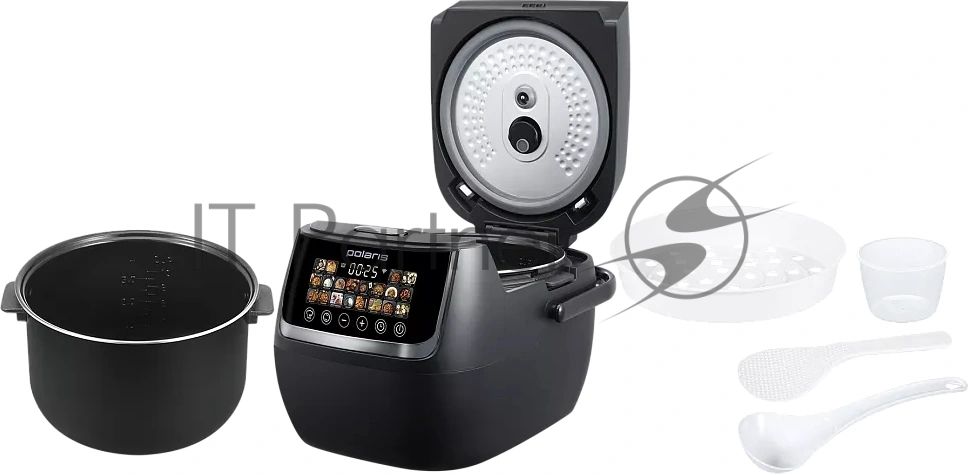 Мультиварка Polaris PMC 0515 WIFI IQ Home черный/серебристый, 5 л, 1050 Вт, сенсорное, 20 программ