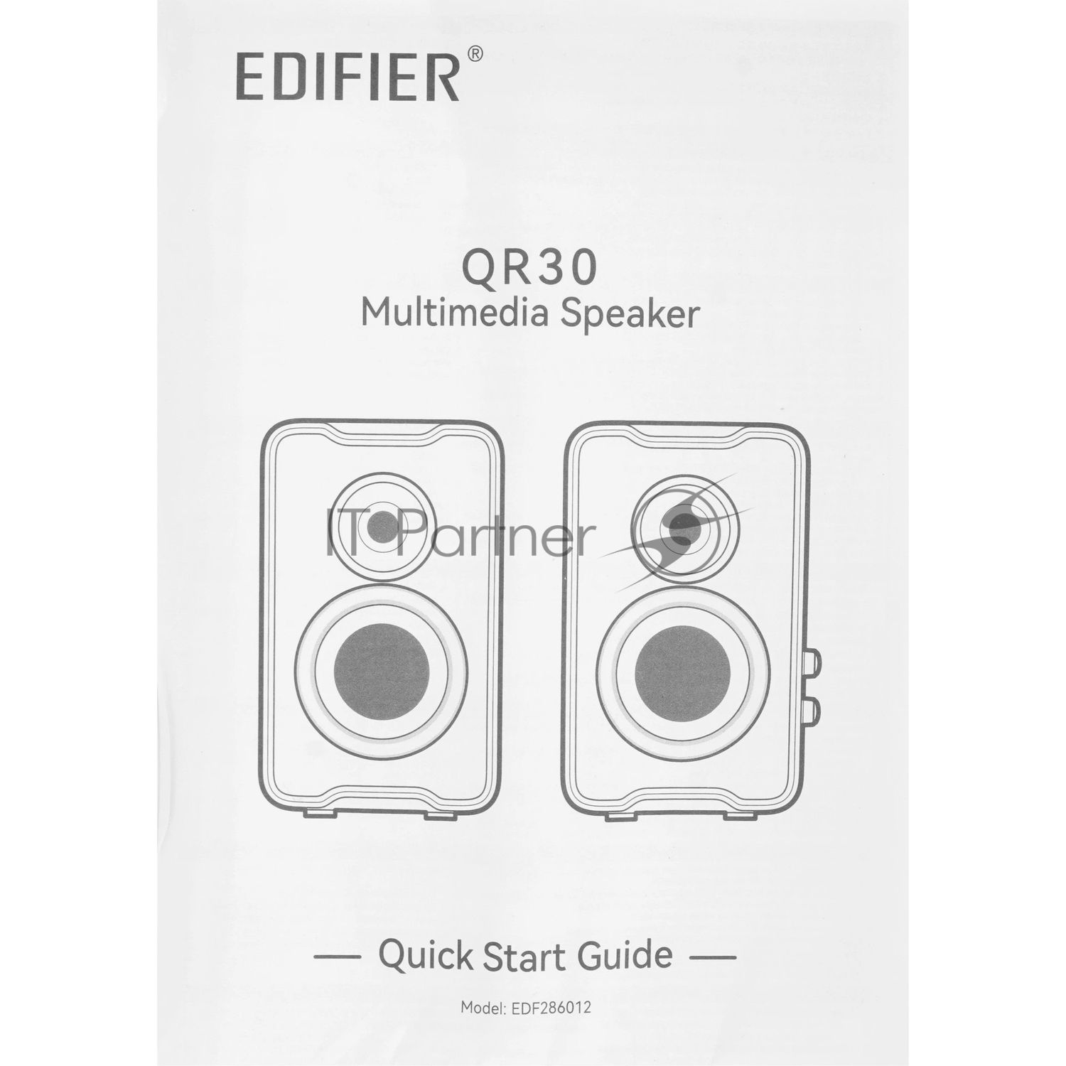 Акустическая система Edifier QR30 2.0 черный 30Вт