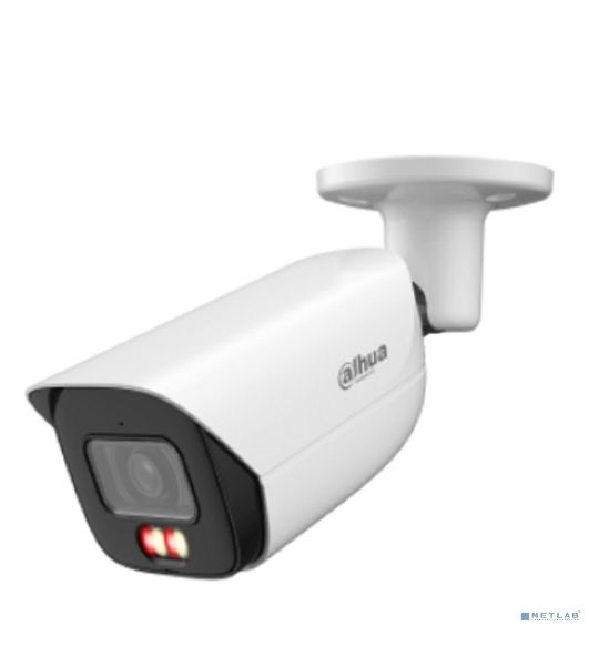 Уличная цилиндрическая IP-видеокамера DAHUA DH-IPC-HFW3449EP-AS-IL-0600B 4Мп, 1/2,9” CMOS, объектив 6.0мм, видеоаналитика,тревожные вх/вых: 1/1 , микрофон, ИК 50м, LED 50m, IP67, металл