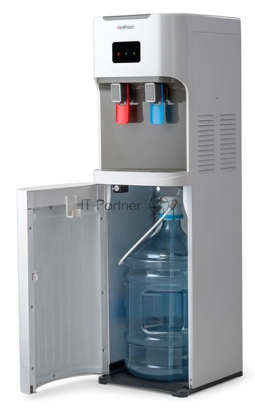 Кулер для воды HotFrost V115AE напольный, электронный, "push" - кран, белый