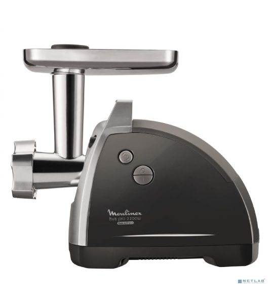 Мясорубка электрическая Moulinex ME688832 черный, 2200 Вт, 4.5 кг/мин, реверс, насадки - 6