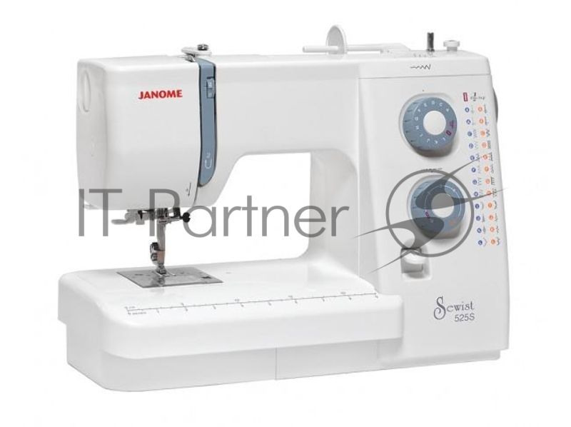 Швейная машина Janome Sewist 525S 25 операций, горизонт.челнок, автоматическая петля, нитевдеватель, плавная регулировка длины стежка до 4 мм, ширины зигзага до 5 мм, регулировка давления лапки на ткань, рычаг обратного хода, возможность отключения нижней