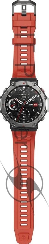 Умные часы Amazfit T-Rex 3 A2323 48.5мм 1.5" AMOLED корп.темно-серый рем.красный разм.брасл.:145-210мм (1746757)